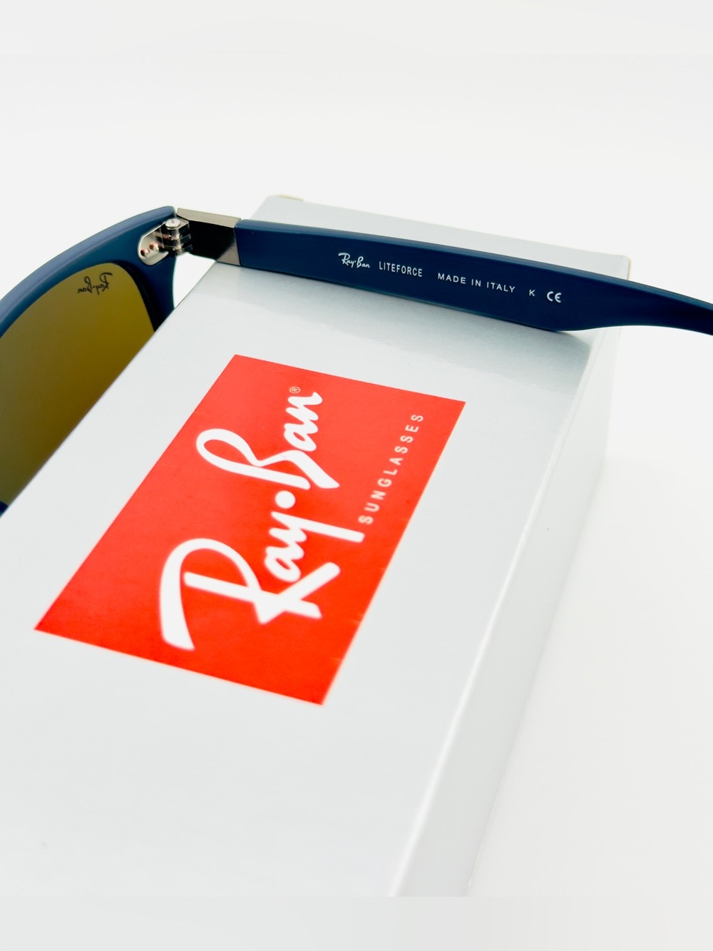 Ray-Ban Scuderia Ferrari Sunglasses RB4195M Matte Gray Frame Blue Mirror Lenses - Picture 11 of 15